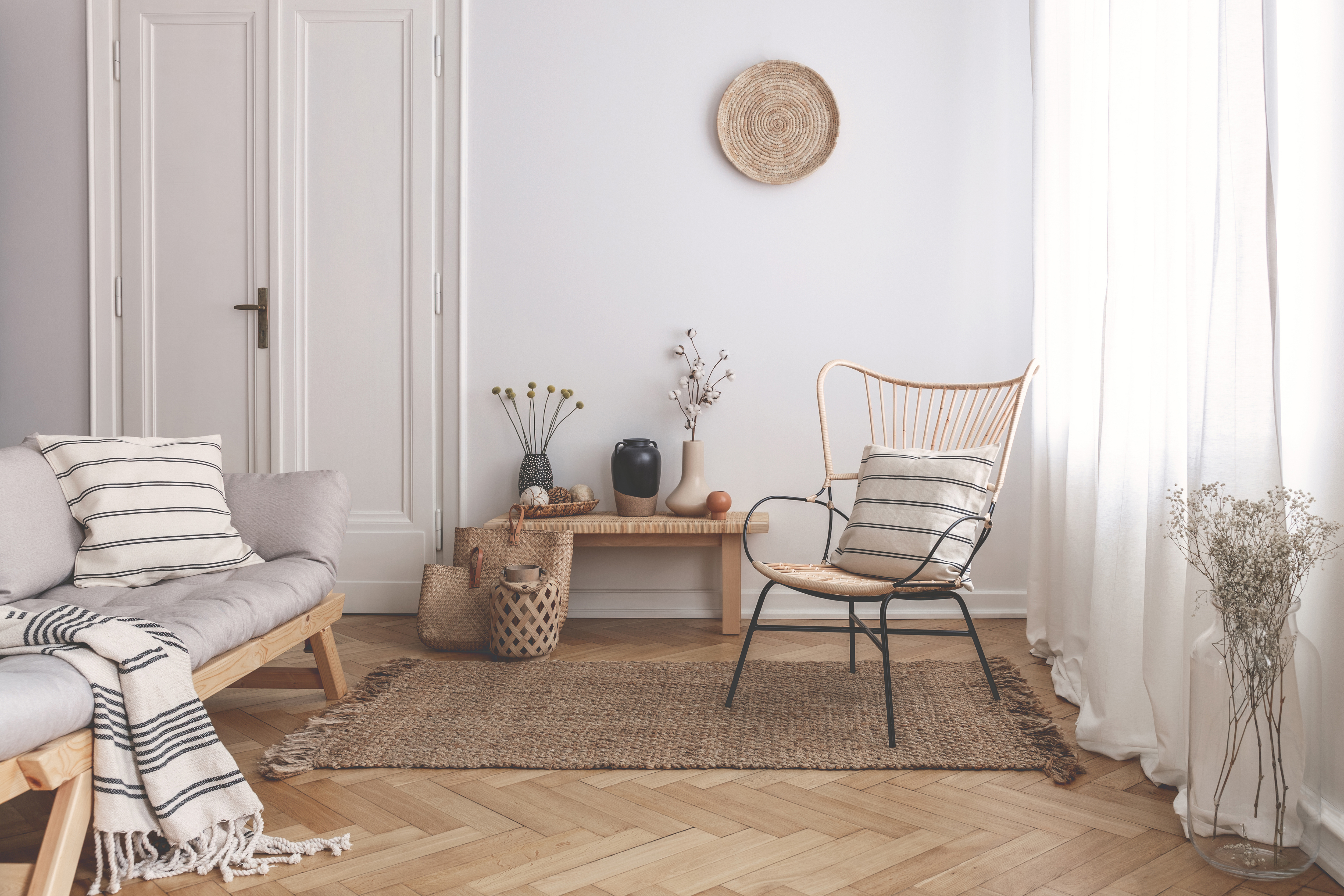 Salon aménagé avec goût